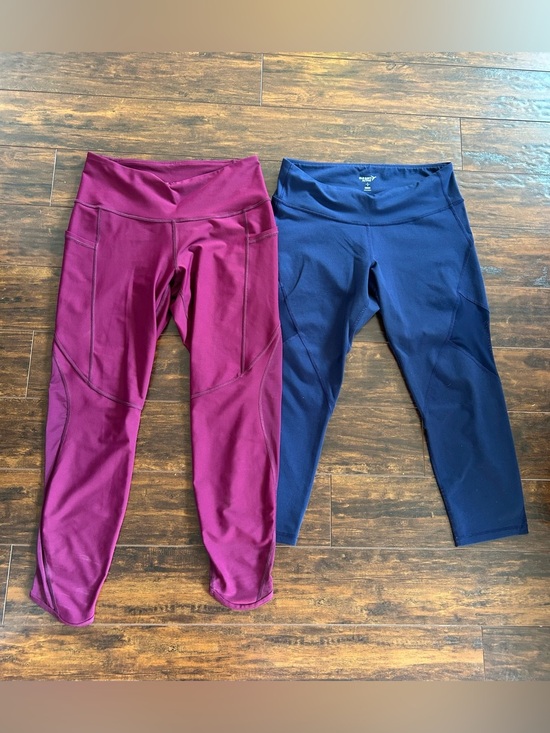 Old Navy Pants - Old Navy Active Leggings Bundle Burgundy & Navy